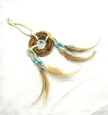 Native American Dream Catcher, 3" DreamCatcher, Cherokee Made, COA #DC3-9