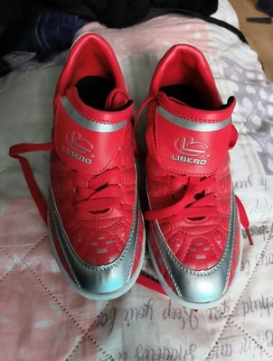 Libero Schuhe Herren Halle Gr.37 Rot und Silver Leder , Neue Ohne Karton