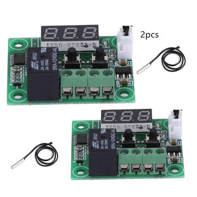 FainWan 2pcs W1209 12V DC Digital Temperature Controller Board Micro Thermost...