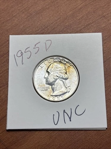 1955 D Mint Silver Washington Quarter Uncirculated
