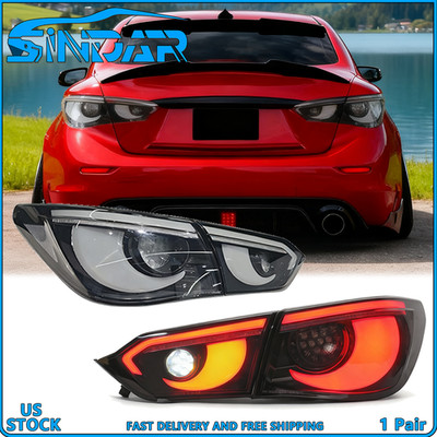 SINDAR 4Pcs LED RGB Tail Lights Infiniti Q50 V37 2013-2017 Plug and Play