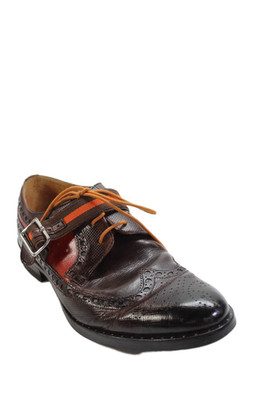 Melvin & Hamilton Mens Leather Lace-Up Oxford Dress Shoes Brown Size 13