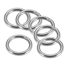 Welded O Ring, 30 x 4mm Heavy Duty Stainless Steel Round Rings 6pcs