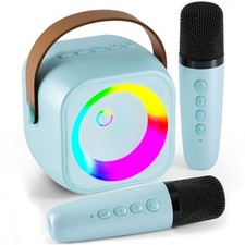 M quina de karaoke, altavoz Bluetooth port til con 2 micr fonos inal mbricos