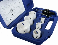 9‑Pc Bi‑Metal Hole Saw Kit | 3/4"–2‑1/4" | Wood Metal Plastic + Case