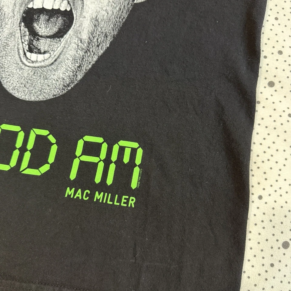 2015 Mac Miller T Shirt Men's S Black Green Good AM Tour Most Dope Hip Hop RARE - Image 3 of 4
