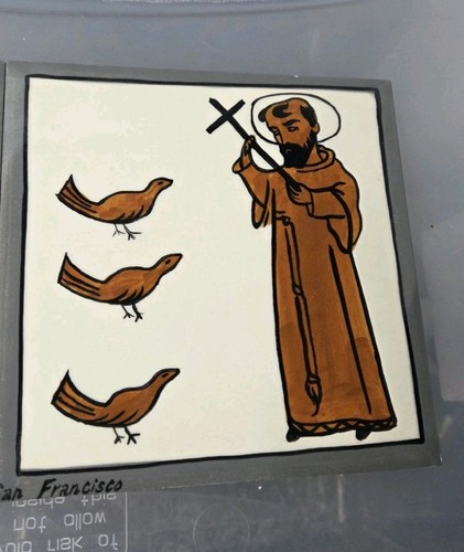 Andrea Drew Bacigalupa Santo 6" Ceramic Tiles St Francis St Jose Cuppertino