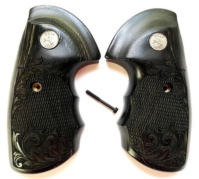 Colt Python Grips Colt Anaconda 2021 Silverblack Scroll Silver Medallions