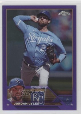 2023 Topps Chrome Update Purple Refractor 57/250 Jordan Lyles #USC184 0nr3