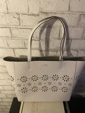 Kate Spade Large White Leather Tote