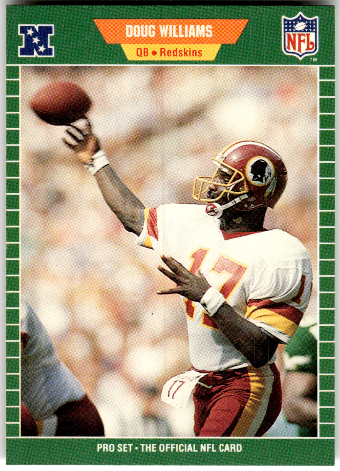 1989 Pro Set #439 DOUG WILLIAMS Washington Redskins
