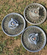 3 Vintage 1965 Ford Mustang Fairlaine  Galaxie Spinner Hubcap Wheel Covers 