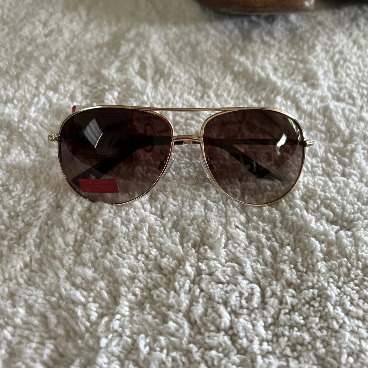 Jennifer Lopez Rose Gold Aviator Sunglasses J5993 RSRGO Gradient Lenses Jennifer Lopez main image 3