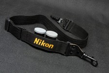 1990s Nikon Camera Strap Black/Gold