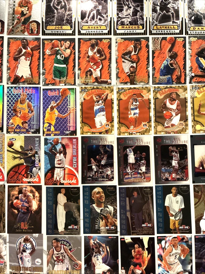 Lote masivo de 204 tarjetas de la NBA de los 90 Hardaway Pippen Rodman Hill Garnett Iverson Foto 4 de 4