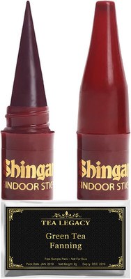 Shringar Sindoor Sticks Deep Red Color (2 Pack with Tealegacy Free Sample) Premi