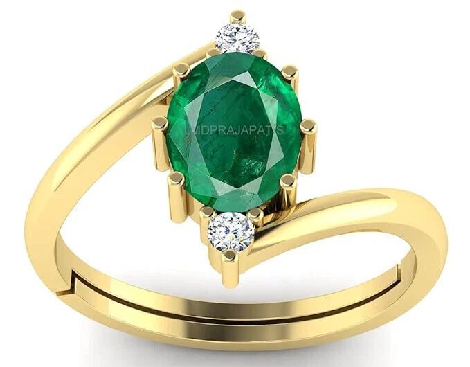 6.25 Ratti 5.62 Carat A Quality Emerald Panna Gemstone Ring For Women s Certifi