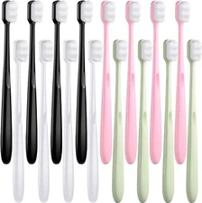 Soft Micro Nano Toothbrush Extra Manual Ultra Bristled With 20000 Soft 16 Pack