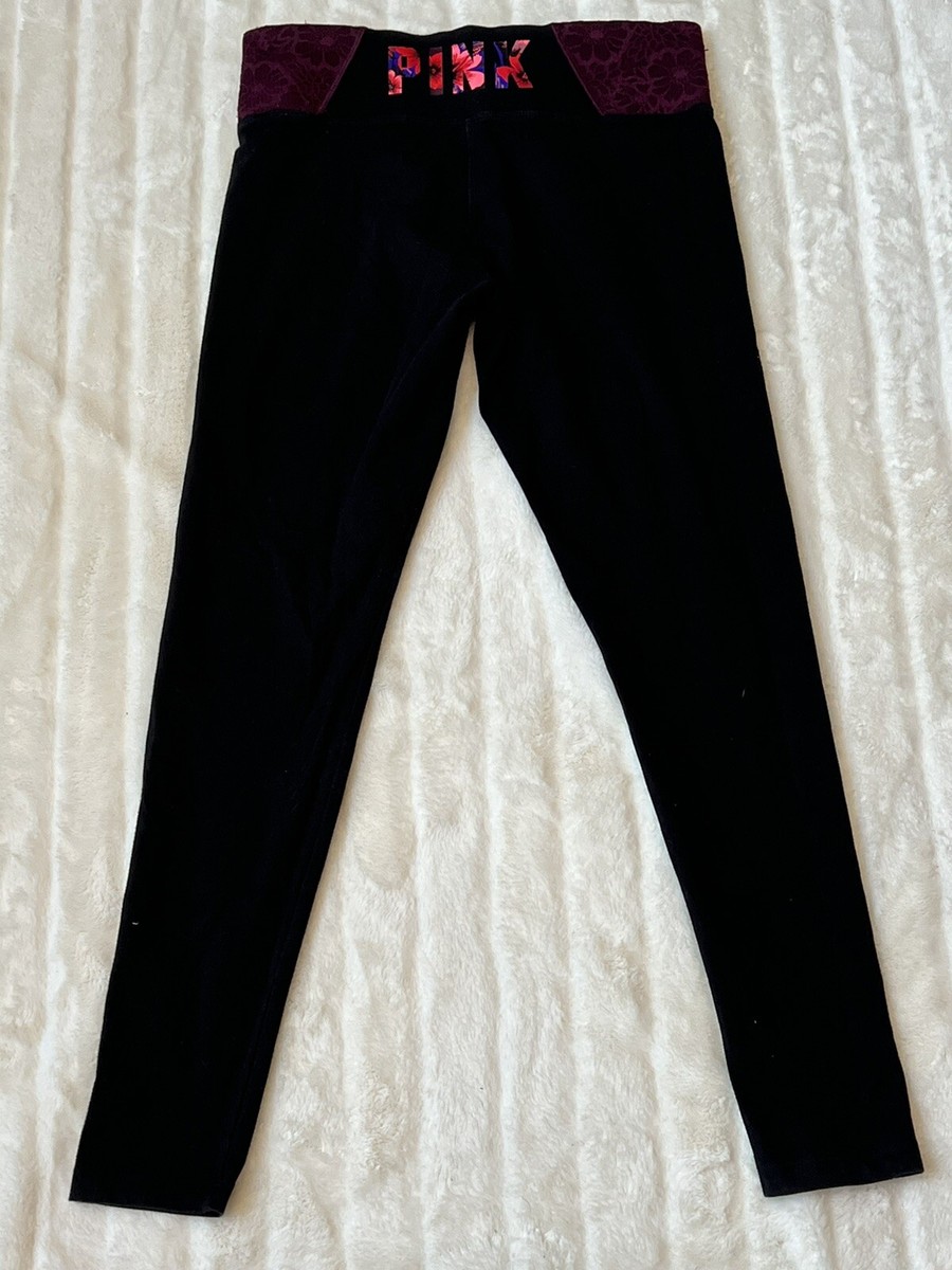 Leggings Victoria's Secret Bordeaux Dentelle Taille M Taille Basse Poche
