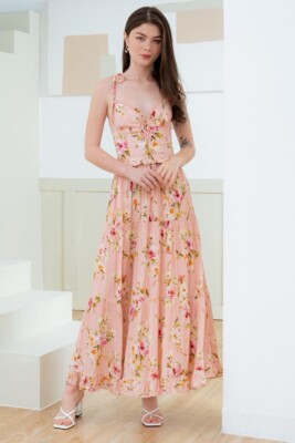 knee length dresses for ladies Sandrine Midi Dress – Uniquities main image 1
