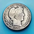 1900 PHILADELPHIA BARBER SILVER HALF DOLLAR ~ VG ~NICE COIN~