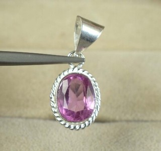 12 Ct Natural Pink Morganite Oval Gemstone Certified Mens Pendant Christmas Sale