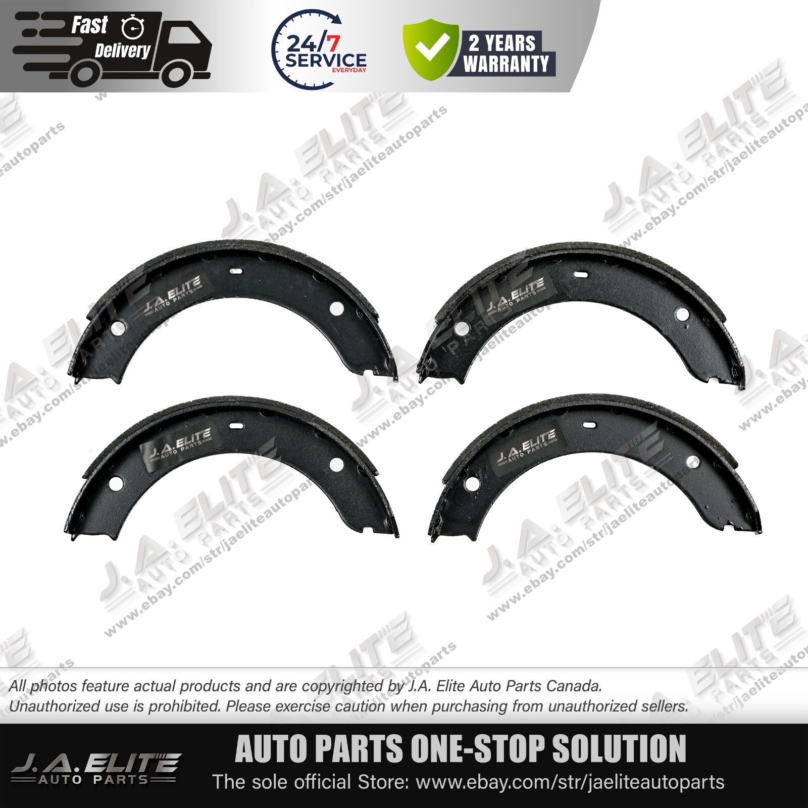 4 Pcs Hand Brake Shoes for Maserati Quattroporte GranTurismo GranCabrio 248418