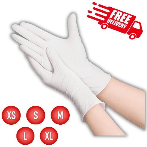 LATEX Disposable Exam/Medical Gloves Non-Sterile CHOOSE YOUR SIZE 100/Pk