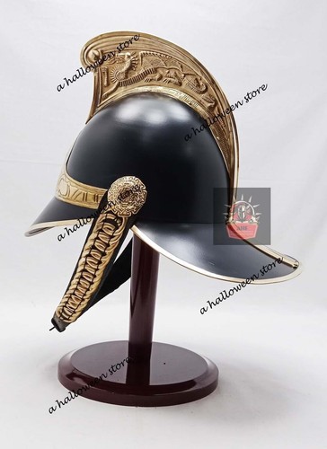 Brass Fire Brigade Rare Vintage Style Victorian NSW FB Chief Fireman Helmet - Picture 4 of 9