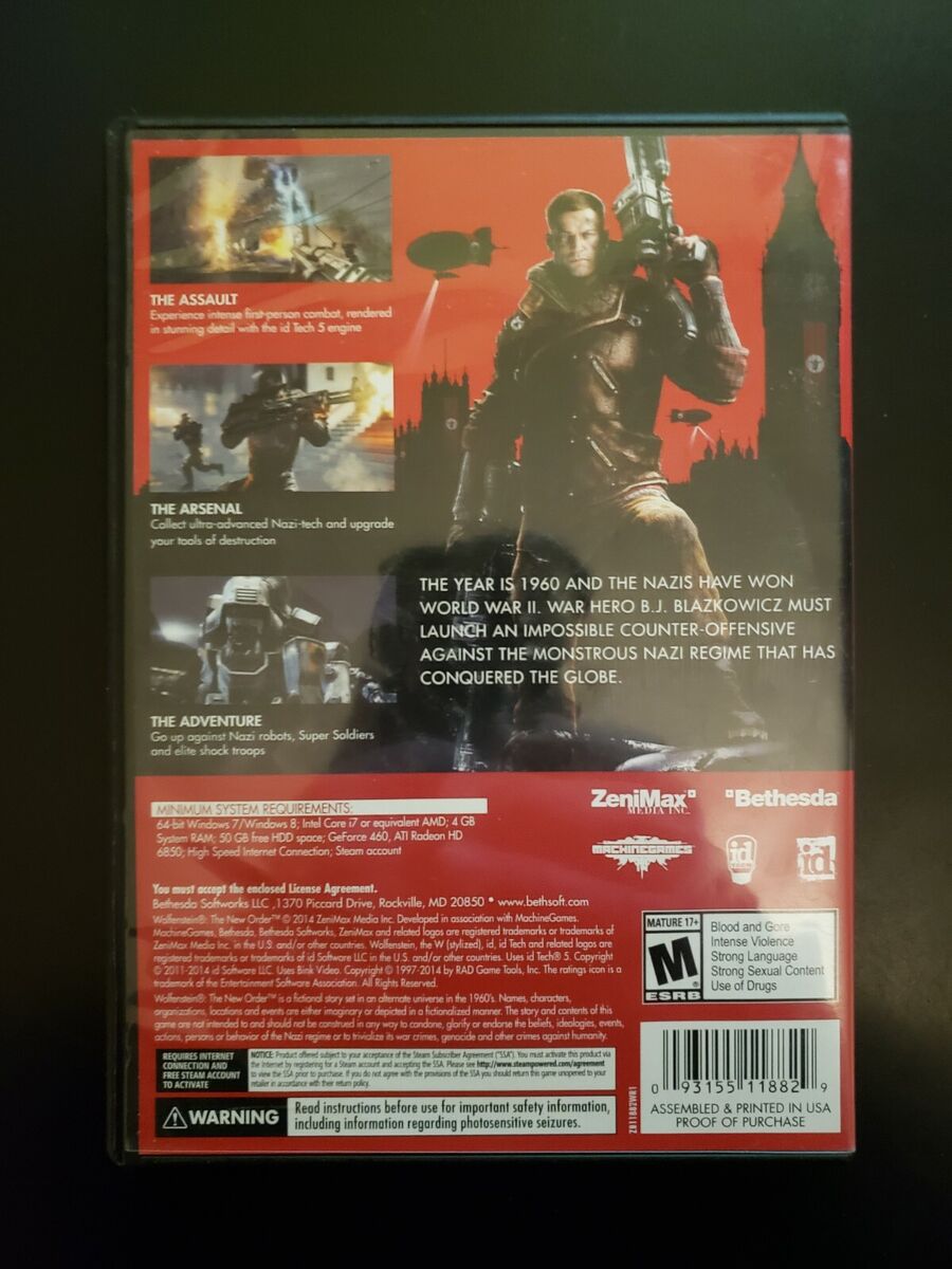 Wolfenstein: The New Order system requirements