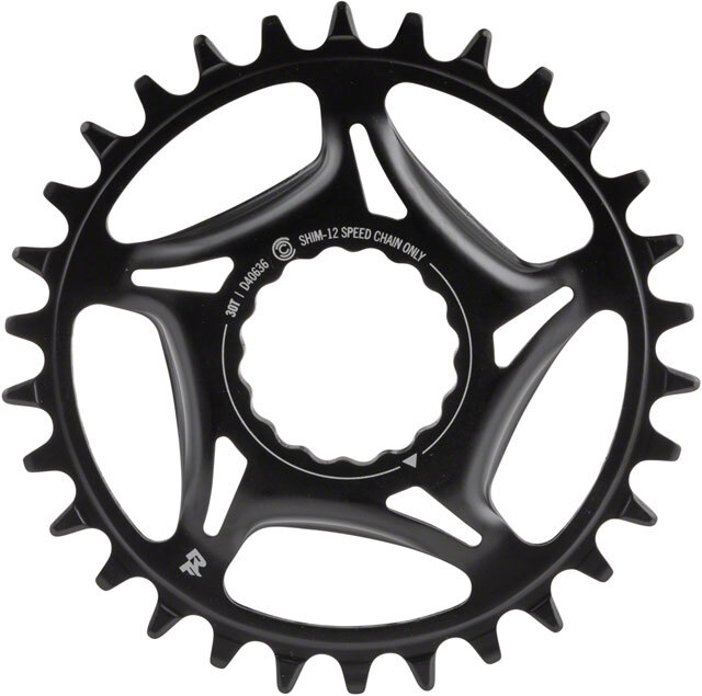 Узкое и широкое кольцо цепи прямого крепления RaceFace 30t из 12-ступенчатой стали