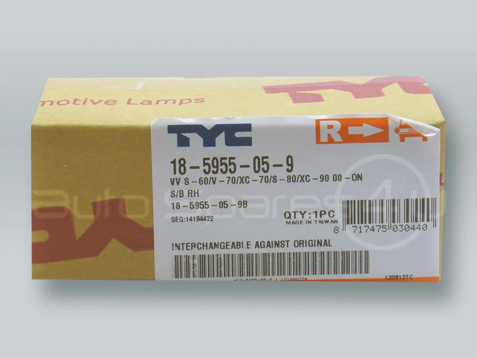 Luz marcadora lateral derecha para guardabarros de humo TYC se adapta a VOLVO S60 V70 S80 XC90 Foto 3 de 3