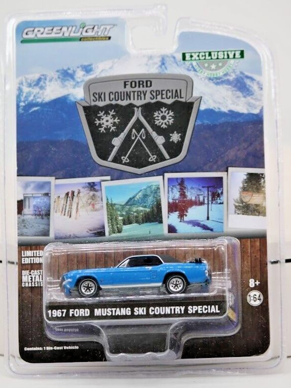 Greenlight 1:64 1967 Ford Mustang Ski Country Special (Hobby Exclusive) NIB