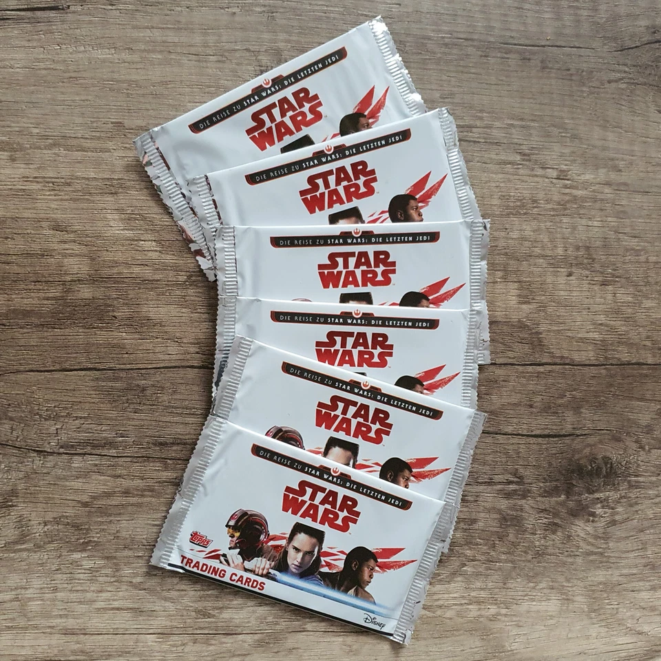 Sonstiges ► Star Wars: Die letzten Jedi - Trading Cards - 6 x Booster Pack ◄ NEU - Bild 2 von 3
