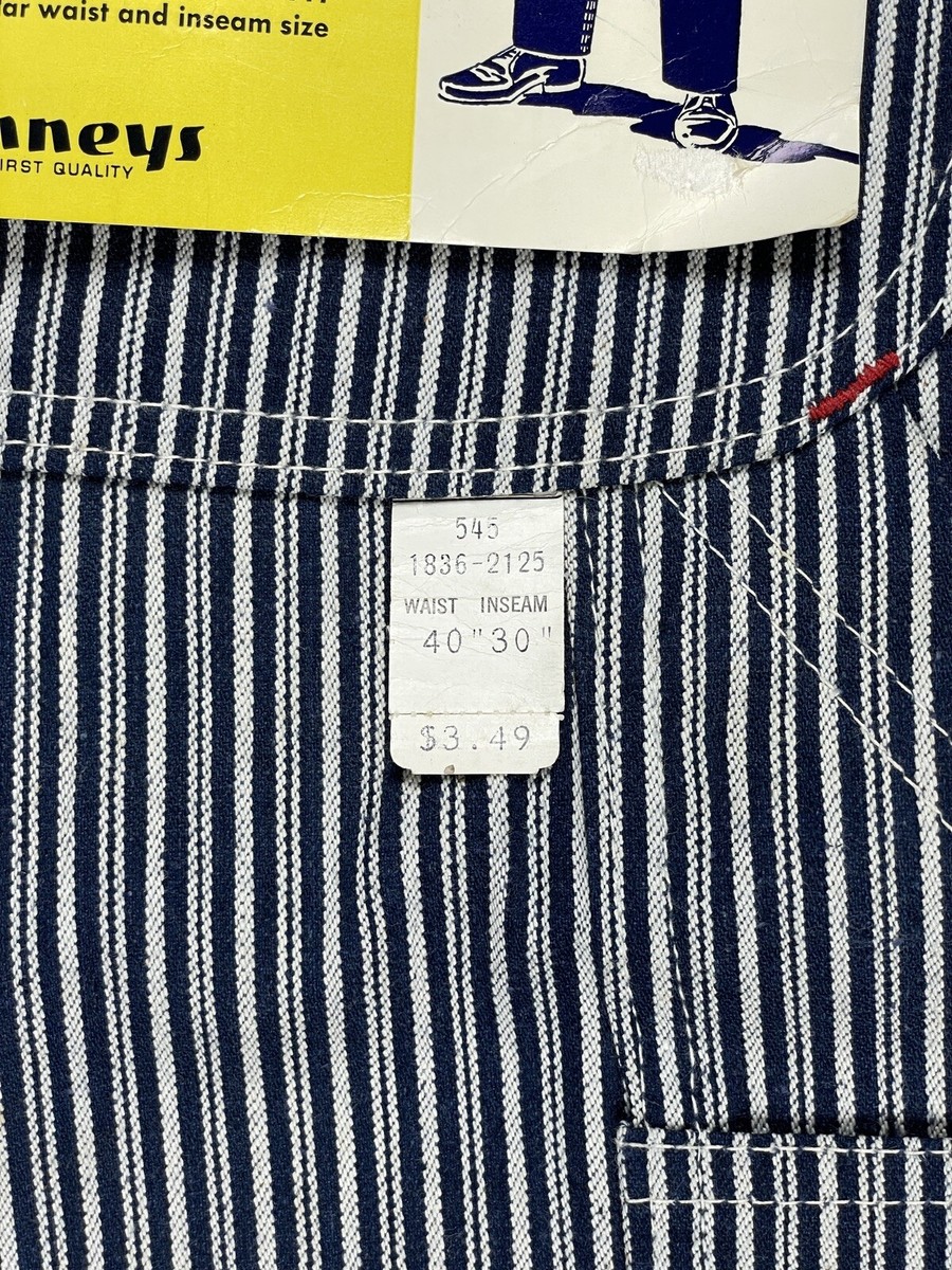 VTG Penneys Pay Day Bib Overalls Liberty Stripe Denim VTG Penneys Pay Day Bib Overalls Liberty Stripe Denim