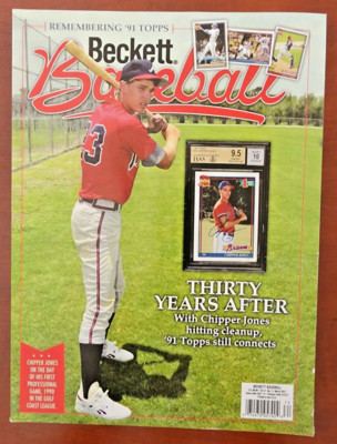 March 2021 Beckett Baseball Card Price Guide Magazine With Chipper Jones