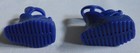 Disney Barbie Doll BLUE Chunky Block PLATFORM WEDGE Heel Ankle Strap Sandal SHOE — photo 7