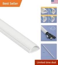 39-Inch Paintable Cable Raceway - Modern Cord Concealer for Wall-Mounted TVs