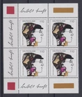 Federal 1972 corner edge left top + bottom block of 4 Bertolt Brecht 110 Pf mint