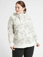 Athleta Triumph Printed Hoodie Jacket, Grey Gypsum Camo SIZE 3X  600234 O1013