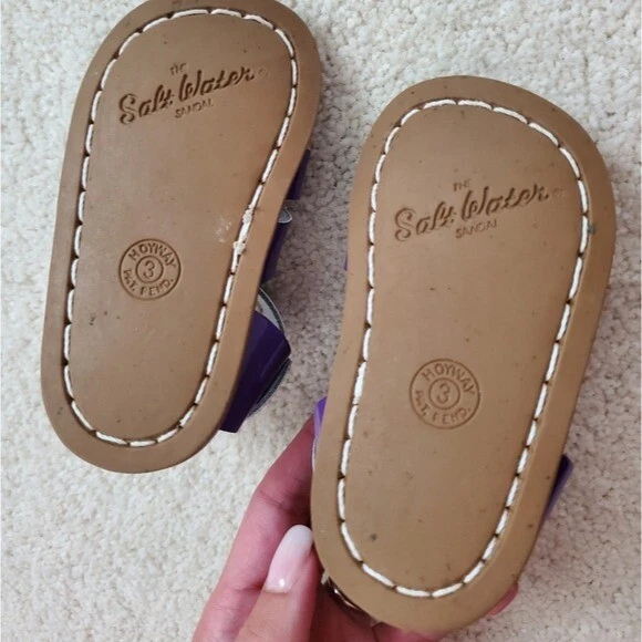 Salt Water Baby Toddler Purple Sandals sz3 - Image 4 of 4