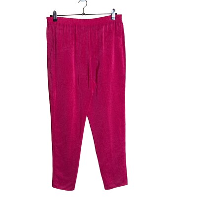 Vintage Rare Chantik Women 100% Silk Bright Pink Pants Nepal Trousers Size Small