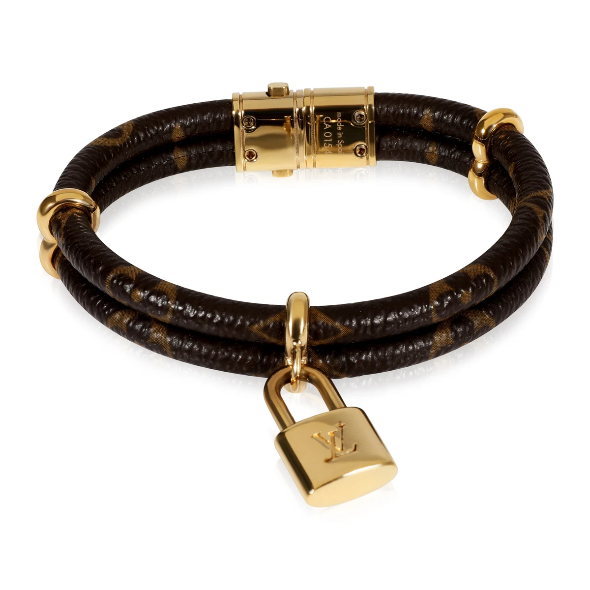 Louis Vuitton M6640E KEEP IT TWICE MONOGRAM BRACELET Sz 19 BNIB Made in  Spain