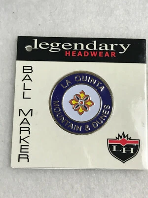 LEGENDARY HEADWEAR La Quinta Mountain & Dunes Metal Golf Ball Marker Full Color NEW NIP