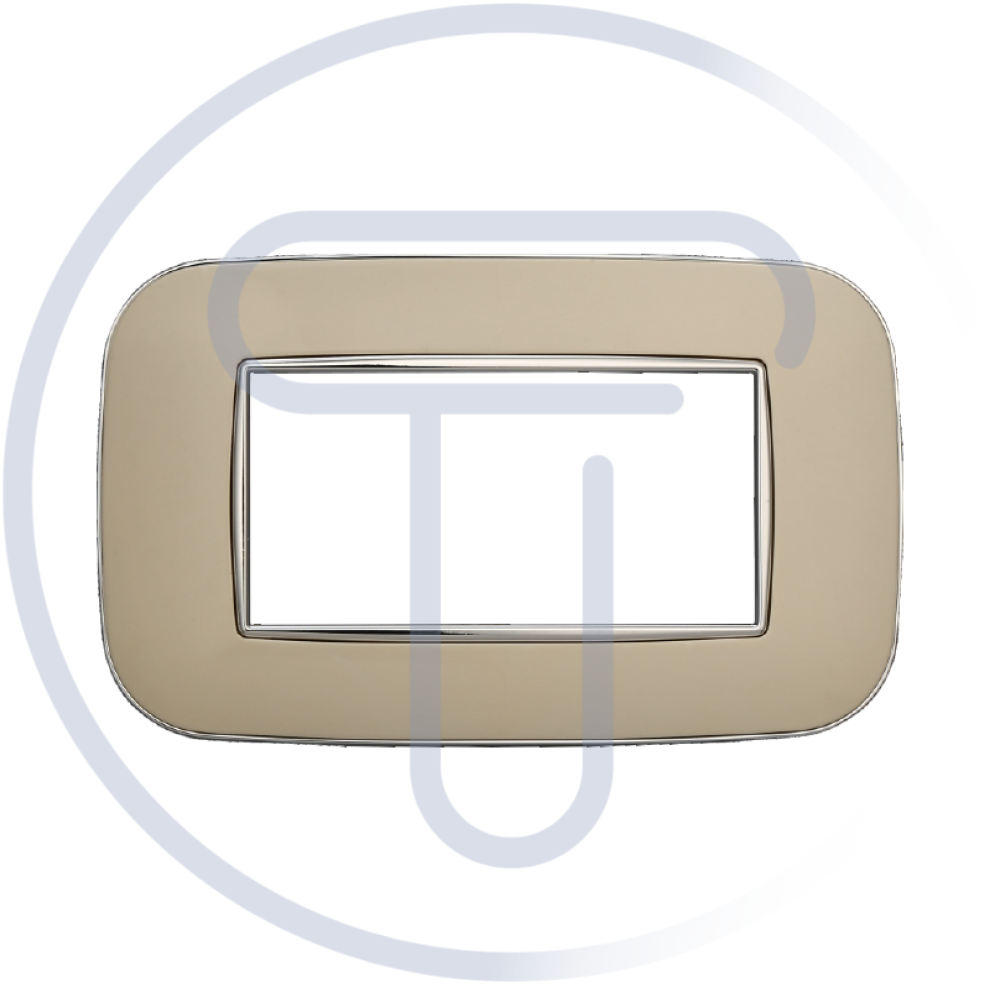 BTicino Axolute compatibile Placca Orbis, serie Moon 4 moduli, plastica sabbia