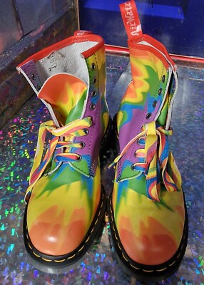 Dr Martens Pride Tie Dye Boots Size UK