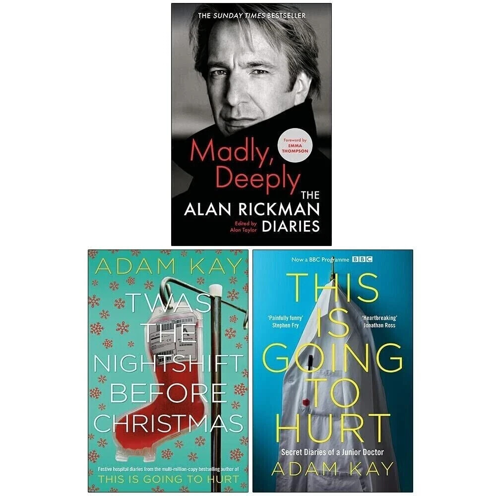 Alan Rickman Unisex Blue Madly Deeply The Diaries, Twas The Nightshift Before Christmas This Is Going To Hurt 3 Books Collection Set - Image 4
