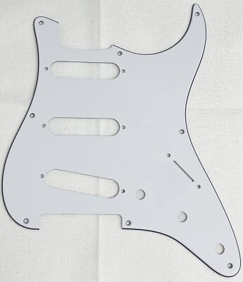 White 3-Ply For Fit Fender Stratocaster 57' 8 Screw Strat Guitar Pickguard