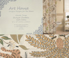 Art House Claude Taupe Fabric Shower Curtain Multicolor 72" x 72" Cottage Beige