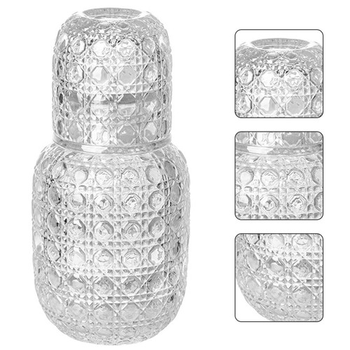 Glass Cooler Clear Nightstand Carafe Juice Carafes Milk Cup eBay